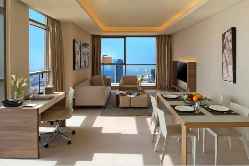 سكني عقار جاهز 1 غرفة  مفروش شقق فندقية  للإيجار في الدوحة #8249 - 1  صورة 
